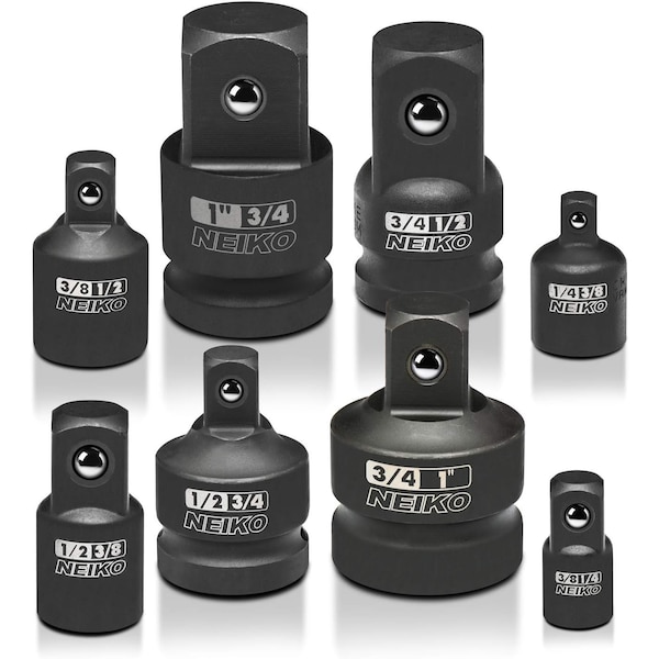 Neiko 8 PC Impact Socket Adapter Set, Standard SAE Size 30223A - main