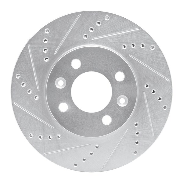 Dynamic Friction Co DFC Brake Rotor - Drilled and Slotted - Silver 631-65007L - main