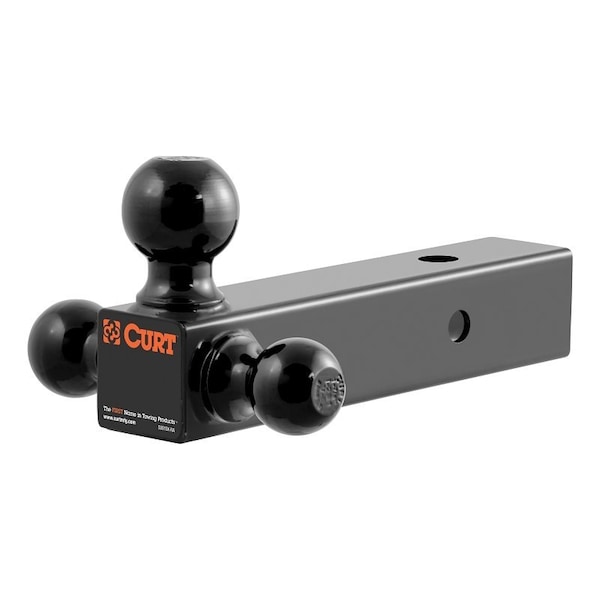 Curt Multi-Ball Mount, 1-7/8, 2, 2-5/16 in Dia Hitch Ball, Forged Steel, Gloss Powder-Coated 45651 - main