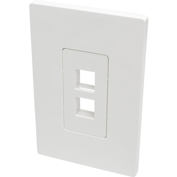 Tripp Lite SINGLE-GANG 2-PORT WALL PLATE KEYSTONE CAT5/6 USB HDMI DPORT RCA N080-102 - main
