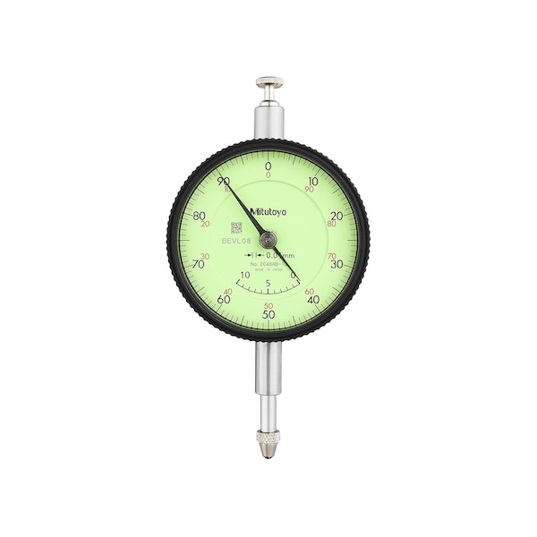 Mitutoyo Dial Indicator, .01, 10mm, 8mm, FB 2048AB-10 - main