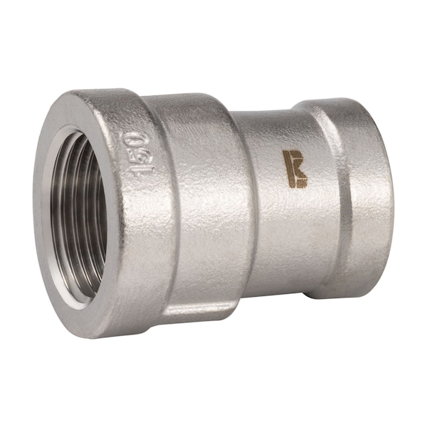 Proline Series Stainless Steel 304 Reducing Coupling, 3/4 in FIP x 1/2 in FIP, Class 150, Potable Water, Oil, Gas SF-865 - main