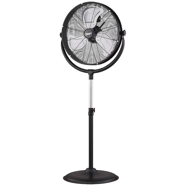Powerzone FES50-T5 High-Velocity Pedestal Stand Fan, 3-Blade, 3-Speed, 120 V, Black FES50-T5 - main
