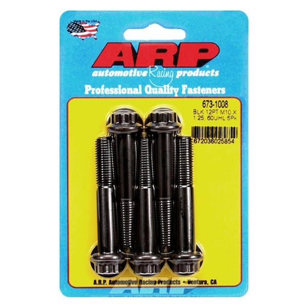 Arp 673-1008 10 mm x 1.25 in. 12 Point Bolt Kit - Set of 5, 5PK ARP673-1008 - main