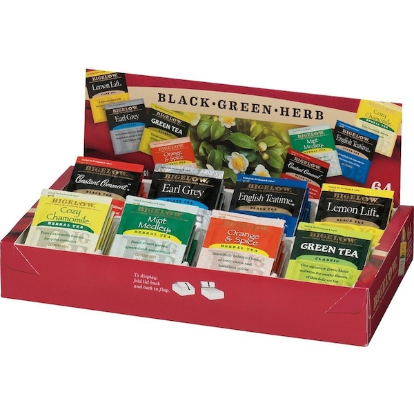 Bigelow 8Flavor Tea Assortment Tea Tray Pack, Multi, 64PK BTC10568 - main