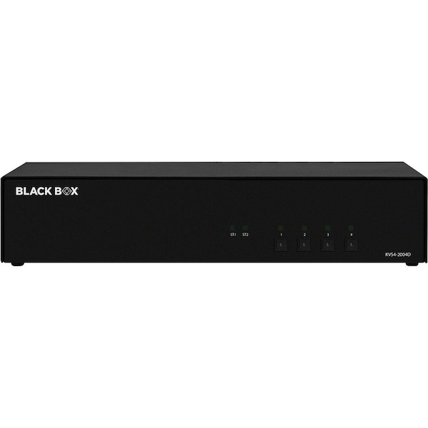 Black Box BLACK BOX NIAP4 SECURE KVM SWITCH, DUAL HEAD, 4-PORT, DVI-I, IF OUTSIDE TAPE IS BROKEN, UN KVS4-2004D - main