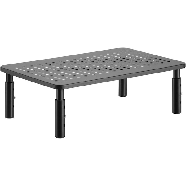 Lorell Device Stand, Height-Adjustable, 44 lb Capacity, 5.5" x 9.3" x 14.5", Black LLR18329 - main
