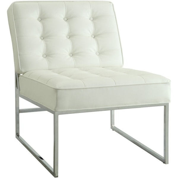 Ave 6 Collection: Anthony Chair, White Back, 26 in W 33" L 32-1/2" H, No Arms, Leather Seat ATH51-W32 - main