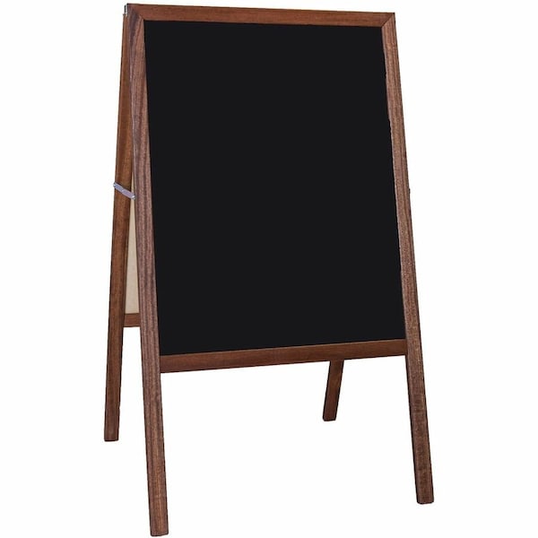 Flipside Marquee Easel Stained Hardwood Two Black Chalkboards 31221 - main