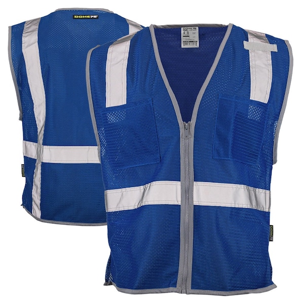 Dome75 Hi-Vis Safety Vest SM/MD Class Non-ANSI/Enhanced Visibility , Zipper 2 Pockets, 1 Mic Tab DV1281 - main