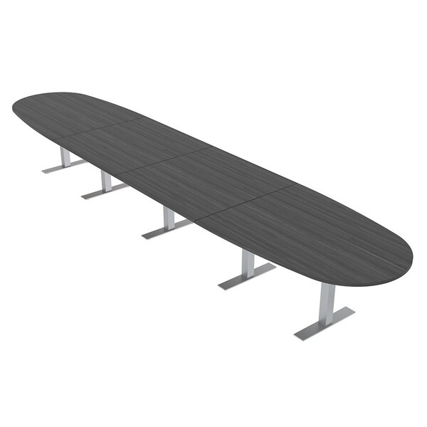 Skutchi Designs 18ft Conference Table With Power Unit | 18 Person Modular Boval Meeting Table | Harmony Series HAR-BOVL-48X216-T-WA7949-NA - main