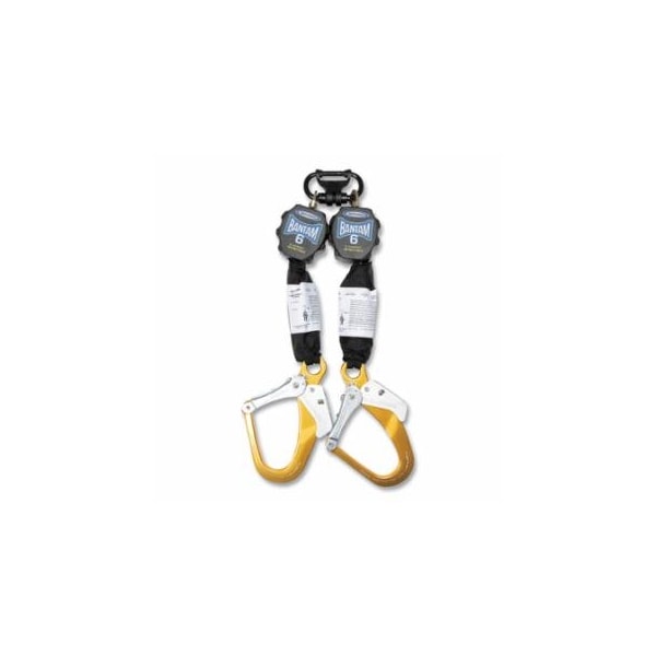 Werner 6 FT Bantam Compact Self Retracting Lifeline, Polyester Webbing, Aluminum Rebar Hook 865-R431006-R - main