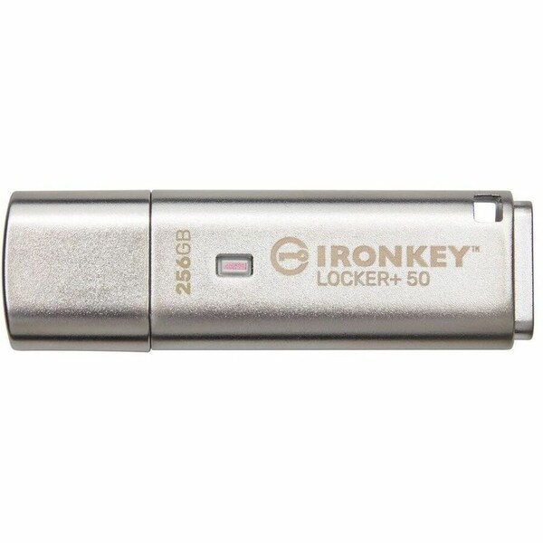 Kingston 256GB IRONKEY LOCKER PLUS 50 AES ENCRYPTION, USBTOCLOUD IKLP50/256GB - main