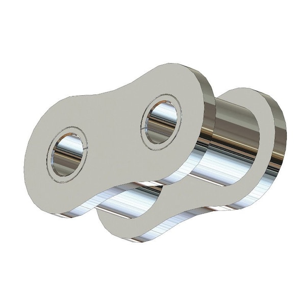 Senqcia Inspire Series SBR Single Strand Riv Link, 40SS chain, .5P, .7 OAW, .156 Pin, 304SS 40SSRL - main