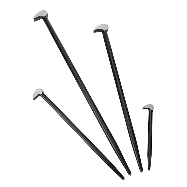 Performance Tool 4 pc. Roll Type Pry Bar Set, Heavy Duty Steel, Tapered Shaft, 6 12 16 20 in. W2021 - main