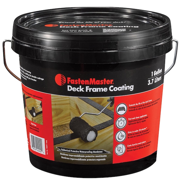 Fastenmaster Deck Frame Coating Black Liquid Rubber Sealant Coating 1 gal FMDFC-1GAL - main