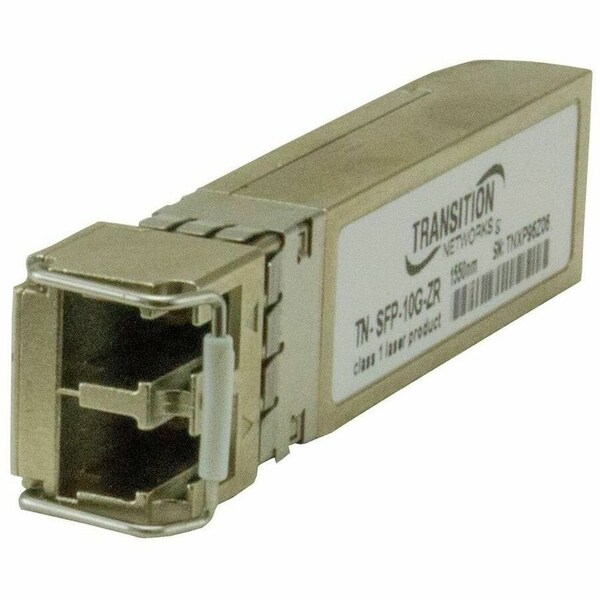 Transition Networks TRANSCEIVER- SFP+, CC, 10GBASE-ZR, 10.3G, SM LC, 1550nm, 80km, 3.3V, DMI TN-SFP-10G-ZR - main