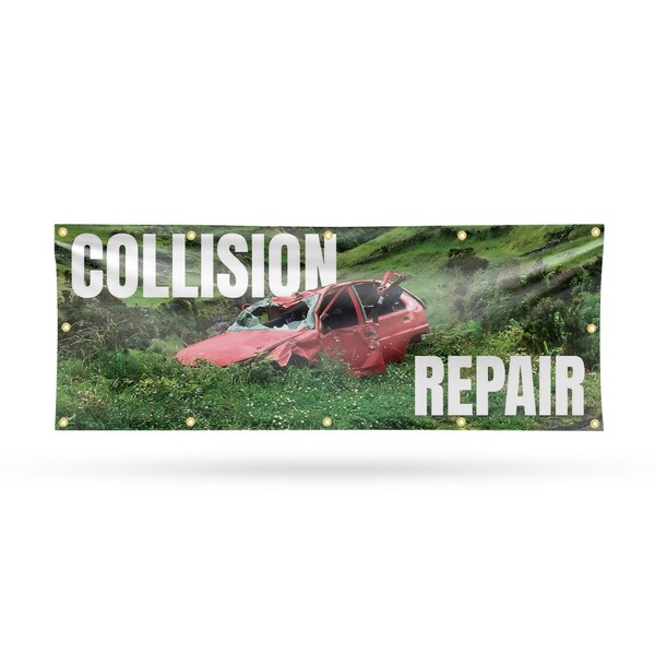 Signmission Collision Repair, 48 Inch x 120 Inch, Vinyl Banner B-120-30519 - main