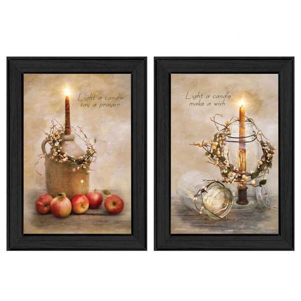 Homeroots Set Of Two Love Farmhouse Black Framed Print Wall Art, 2PK 405718 - main