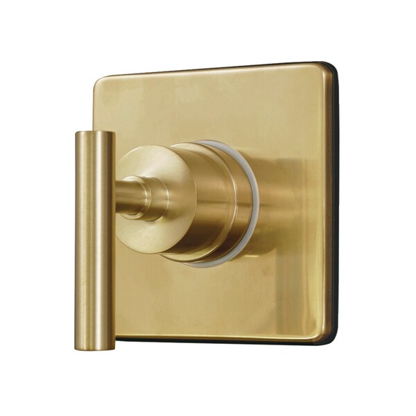 Kingston Brass Single-Handle Six-Way Diverter Valve with Square Trim Kit, Brushed Brass KS4047CML - main