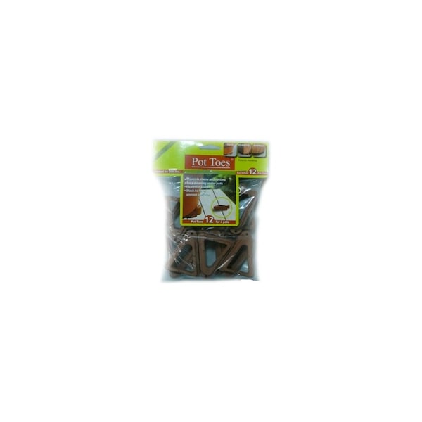 Pot Toes Planter Feet The Decksaver 1in H X 2in W X 3in D Plastic Terracotta Terracotta PT-12TCHT - main