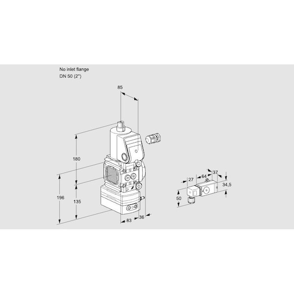 Honeywell Kromschroder Gas Pressure Regulator with Solenoid Valve, 1/2" DN15, 24V DC, IP65 KS88020152 - main