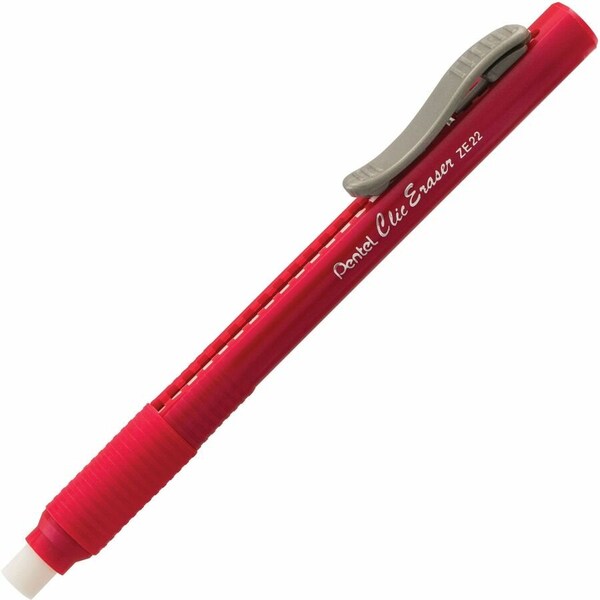Pentel Eraser, Clic, Grip, Red ZE22B - main