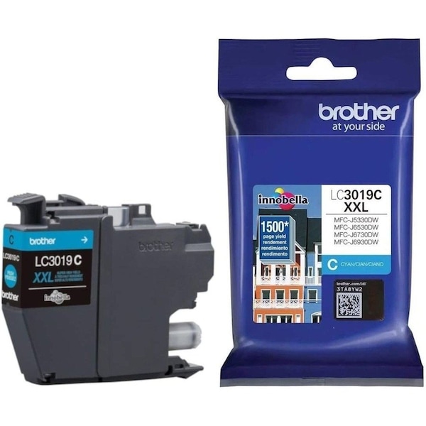 Brother Brother Innobella LC3019C Original Ink Cartridge - Inkjet - Super High Yield - 1500 Pages - Cyan LC3019C - main