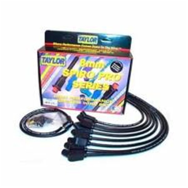 Taylor 8 mm Red Pro Race Fit Wire Spark Plug Wire Set for Small Block Chevy 262-400 - Spiro-Pro Conductor TAY76228 - main