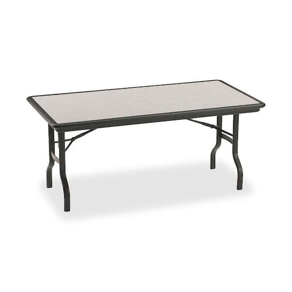 Iceberg IndestrucTable Ultimate Folding Table, Granite Top, Black Frame, 30 in W x 96 in L x 29 in H 65137 - main