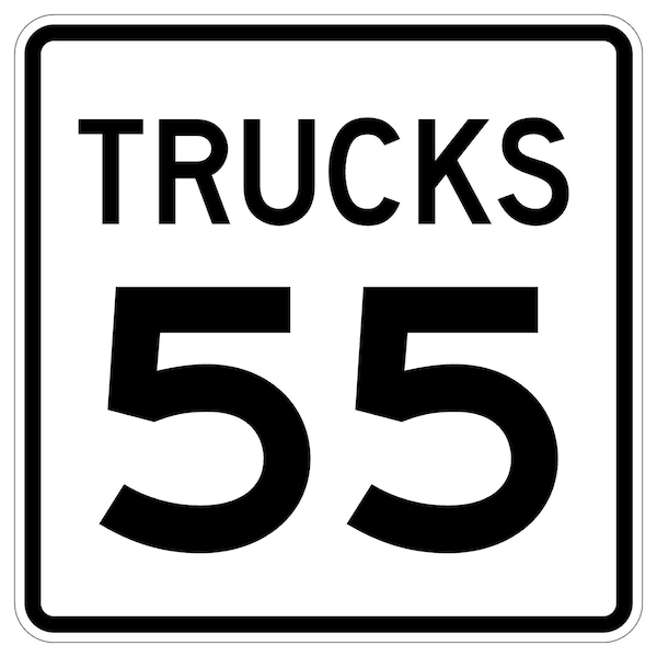 Sign Solutions Usa Traffic Sign, 48 in Width, Aluminum Sign, Square DUS06DWT4848R2-2P55 - main