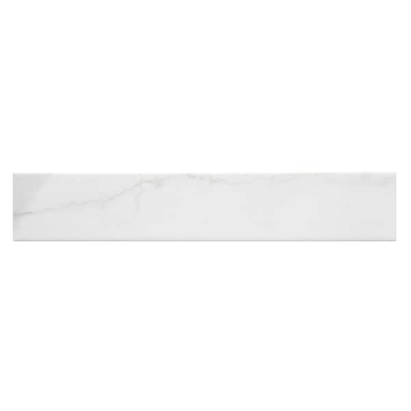 Andova Tiles Porlan Tulane White 3-in. x 17-in. Subway Marble Look Matte Porcelain Wall & Floor Tile, 30PK ANDPOR1257 - main