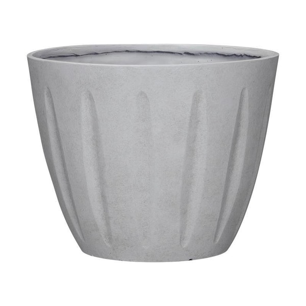 L&G 10 in. H X 12 in. D Polyresin Spritzer Planter Stone PVI8012TWI - main