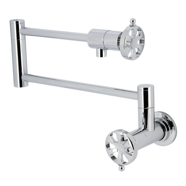 Kingston Brass Wall Mount Pot Filler Faucet, Polished Chrome KS4101RX - main