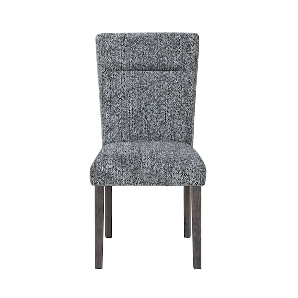 Homeroots Set of Two Gray and Brown Upholstered Fabric Dining Side Chairs 642283 - main