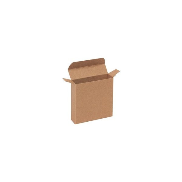 Bubblefast 500-4 x 1 1/16 x 4'' Kraft Reverse Tuck Folding Cartons, 500PK BFRTC37 - main