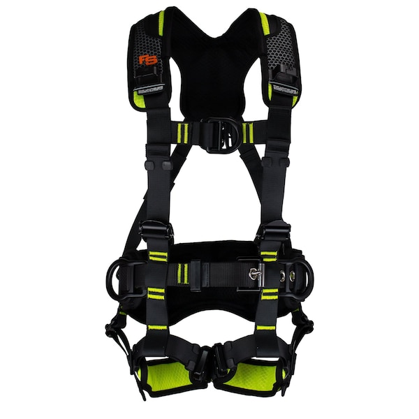 Fall Safe Safety Harness, Aluminum, S/M, Black/Green FS240ICD-S/M - main