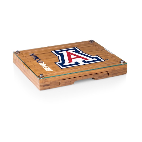 Picnic Time Family Of Brands NCAA Arizona Wildcats Concerto Glass Top Cheese Board and Knife Set 919-00-505-014-0 - main