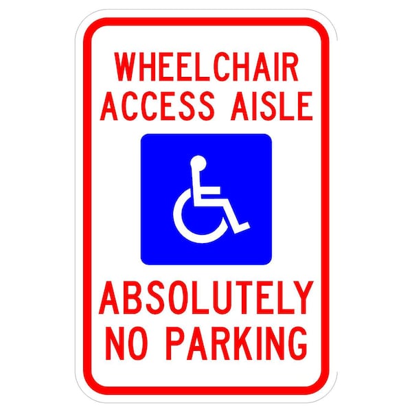 Sign Solutions Usa Parking Sign, 12 in W, Aluminum Sign, White DCS06DWT1218CUS00069 - main