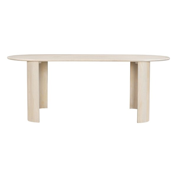 Homeroots 82" Natural Wood Oval Dining Table 557690 - main