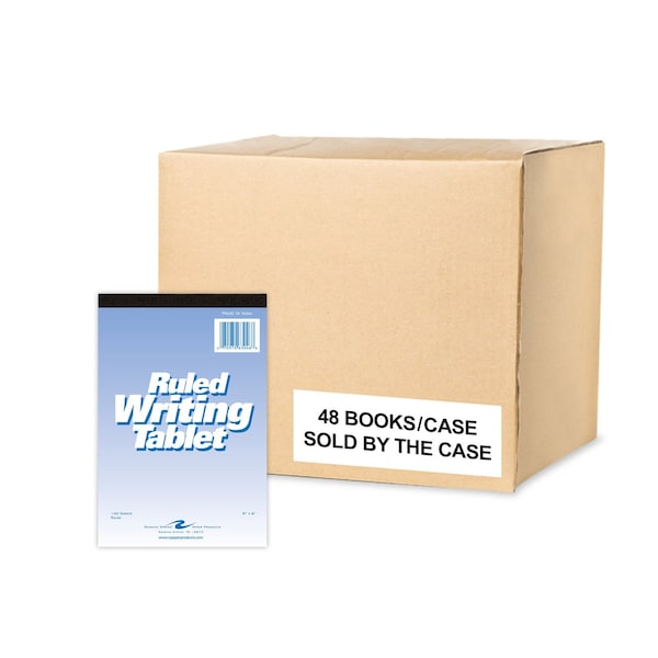 Roaring Spring Case of Writing Tablets, 6"x9", Wide Ruled, 100 Sheets/Pad, Fits in a Standard 6 3/4" Size Envelope, PK48 63046cs - main