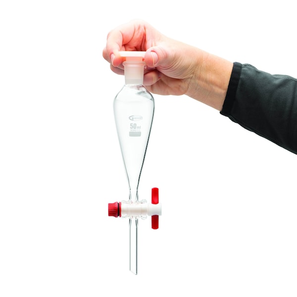 United Scientific Glass Separatory Funnel, 50 mL, PK2 SF149-50 - main