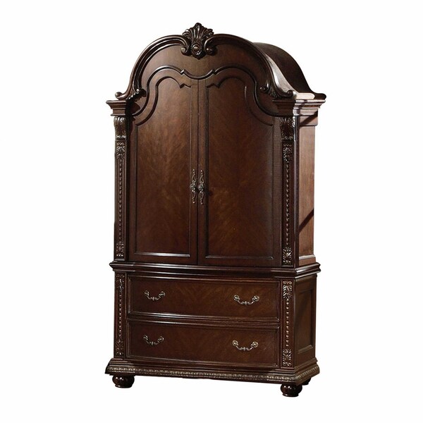 Homeroots 52" Espresso Solid Wood Two Drawer Combo Dresser 348164 - main