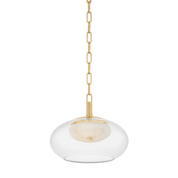 Hudson Valley Lighting Moore Integrated LED Pendant in Aged Brass 9014-AGB - main
