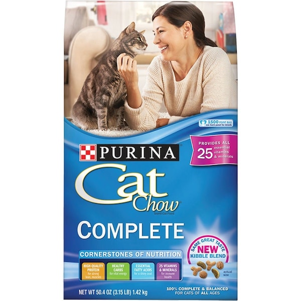 Purina Cat Chow Complete Balance 3.15 Lb. Kibble Blend All Ages Dry Cat Food 178575 - main
