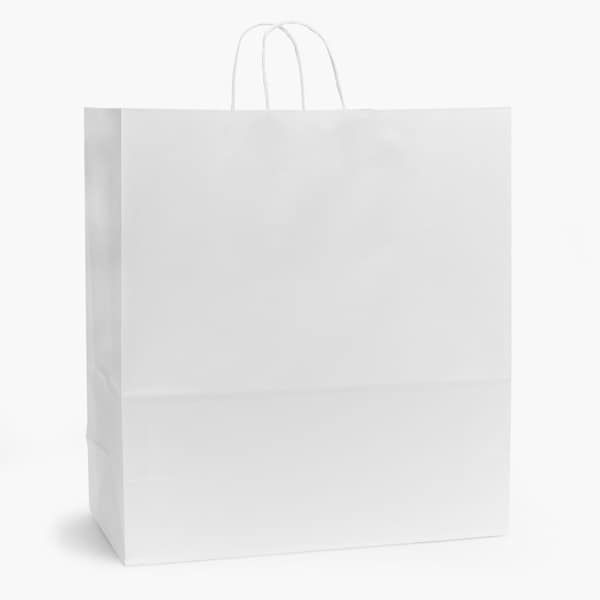 Nashville Wraps White Kraft Paper Shopping Bags, Jumbo 18x7x18.75in, 25PK MP5WH - main