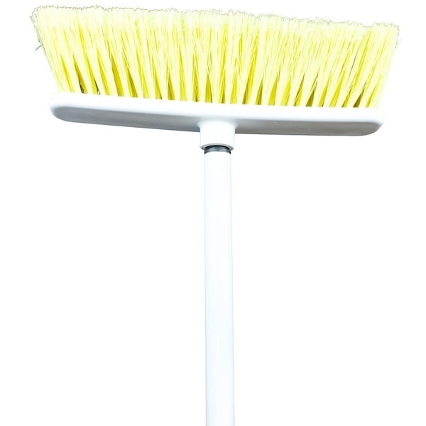 Chickasaw 21 Household Broom, 10 in Sweep Face, Fiber Bristle, Yellow Bristle, Metal Handle 34055 - main