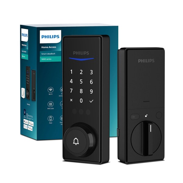 Philips Wi-Fi-Enabled Smart Deadbolt with Palm Recognition DDL250X-14HWC-MB - main