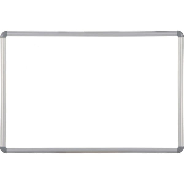 Mooreco Dry Erase Board, Steel, 48 in, 72 in, Aluminum Frame, White, Gloss 219PG - main