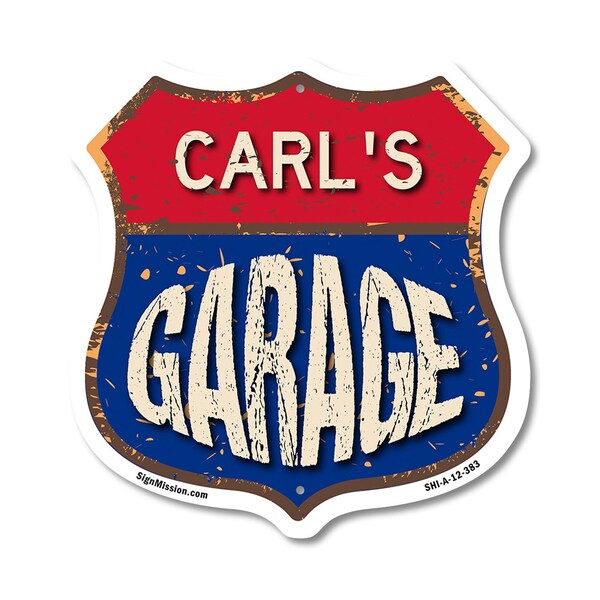 Signmission Carl's Garage, 12 Inch X 12 Inch, Aluminum Metal Sign SHI-A-12-383-CARL - main